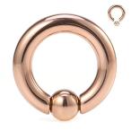 Ruifan Rose Gold Plated 316L Surgical Steel Spring Action Captive Bead