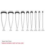 18 Pieces Taper Kit Stretching Kit Clear Tapers Sizes 14G-00G, 2 of Ea