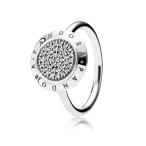 Pandora Signature Pav Ale Sterling Silver Clear Cubic Zirconia Ring -