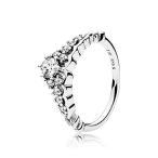 PANDORA Ring 196226CZ-54 Silver Zirconia Tiara Fairy Tale