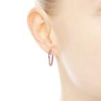 PANDORA Hoop Earrings in PANDORA Rose with Clear Cubic Zirconia - 2862