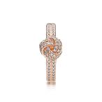 Pandora Rose Sparkling Love Knot Ring Size 7.5 180997CZ56