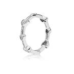 Pandora Alluring Hearts Silver Ring Size 7.5 With Clear CZ 197729CZ-56