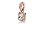 PANDORA Timeless Elegance Pendant, PANDORA Rose &amp; Clear CZ 380378CZ