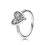 PANDORA Heart of Winter Ring, Clear CZ 196371CZ-52 EU 6 US