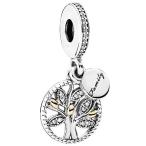 Pandora Family Heritage Dangle Family Tree 14K Gold Sterling CZ Genuin