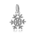 Pandora Sterling Silver Winter Kiss Snowflake Pendant with Clear Cubic