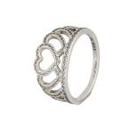 PANDORA Hearts Tiara Ring, Clear CZ 190958CZ-52 EU 6 US