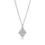 Pandora Geometric Lines Necklace and Pendant, Clear CZ 396209CZ-60 Cen