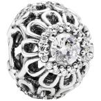 Pandora Sterling Silver Floral Brilliance Charm 791260CZ