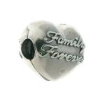 PANDORA Heart Clip in Sterling Silver with "Family Forever" Script - 7