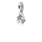 Pandora Sterling Silver Best Friends Forever Dangle Charm 791949CZ