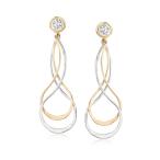 Ross-Simons Sterling Silver and 14kt Yellow Gold Earring Jackets