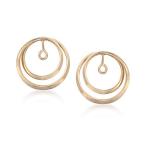 Ross-Simons 14kt Yellow Gold Double Loop Circle Earring Jackets