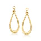 Ross-Simons 14kt Yellow Gold Open Teardrop Earring Jackets