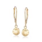 Ross-Simons 6mm 14kt Yellow Gold Shiny Bead Drop Earrings