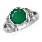 2.44ct. 9MM Natural Round Shape Emerald Green Agate 925 Sterling Silve