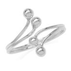 3MM Bead Ball 925 Sterling Silver Casual Teens/Girls Double Wire Bypas