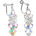 Body Candy Handcrafted 925 Silver Aurora Cascade Clip On Earrings Crea