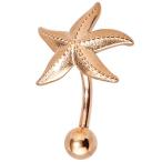 Body Candy Rose Gold Plated 925 Sterling Silver Low Tide Starfish Bell