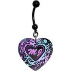 Body Candy Customizable Steel Pink Blue Black Tribal Heart Personalize