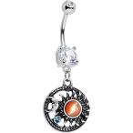 Body Candy Steel Clear Blue Orange Accent Celestial Bodies Moon and Su