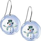 Body Candy Snow Globe Snowman Earrings