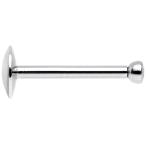 Body Candy Stainless Steel Clear Push in Labret Monroe 16 Gauge 3/8"