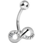Body Candy Women's Infinity Symbol Clear Belly Button Ring
