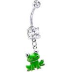 Body Candy Smiling Frog Belly Ring