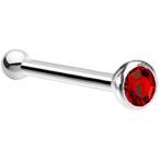 Body Candy Stainless Steel 1.7mm Dark Red Nose Stud Bone Created with