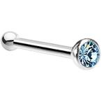 Body Candy Stainless Steel Brilliant Blue Accent Nose Stud Bone Create