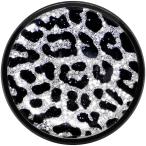 Body Candy Black Anodized Stainless Steel Glitter Leopard Print Screw