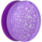 Body Candy Purple Neon Acrylic Glitter Saddle Ear Gauge Plug (1 Piece)