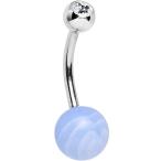 Body Candy Clear Sparkle Perfect Cloudy Sky Light Blue Belly Button Ri