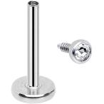 Body Candy Steel Clear 2mm Accent Internally Threaded Labret Monroe Tr