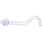 Body Candy Clear Acrylic Cone Nose Stud Screw Retainer 18 Gauge