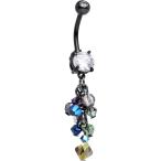 Body Candy Handcrafted Black Stainless Steel Magic Dangle Belly Ring C