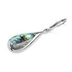 Abalone/Paua Shell Inlay White Gold Plated 925 Sterling Silver Drop Da