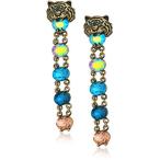 Betsey Johnson Mystic Baroque Queens Multi-Color and Gold Tiger Linear