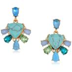 Carolee Turquoise Garden Collection Women's Cluster Stud Clip On Earri