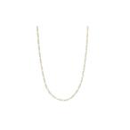 Unisex 2mm Figaro Chain Necklace in 14k Solid Gold - 16"