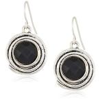The SAK Women's Color Orbit Black/Silver Drop Earrings