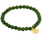 Satya Jewelry Classics Jade Om Stretch Bracelet