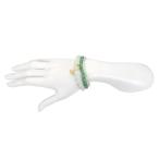 Satya Jewelry Womens New Jade Gold Om Stretch Bracelet Set, Green, One