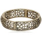 1928 Jewelry Brass Vines Filigree Stretch Bracelet