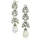 Ben-Amun Jewelry Pearl and Crystal Deco Marquise Swarovski Cut Drop Ea