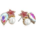 Betsey Johnson Jewelry Women's Star and Pearl Cluster Stud Earrings, P