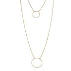 Panacea Women's Gold Two Row Circle Chain Necklace, Yellow, One Size