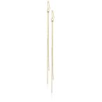 Kenneth Jay Lane Gold Chain and Double Bar Drop Fishhook Drop Earring